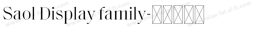 Saol Display family字体转换